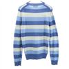 YVES SAINT LAURENT Made in Italy wool Border Pattern Long sleeve sweater Men's Used