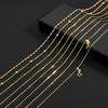 S925 Sterling Silver Gold Plated Collarbone Chain Round Beads Snake Bone Box Twisted Flower Chain Necklace Fashion Jewelry