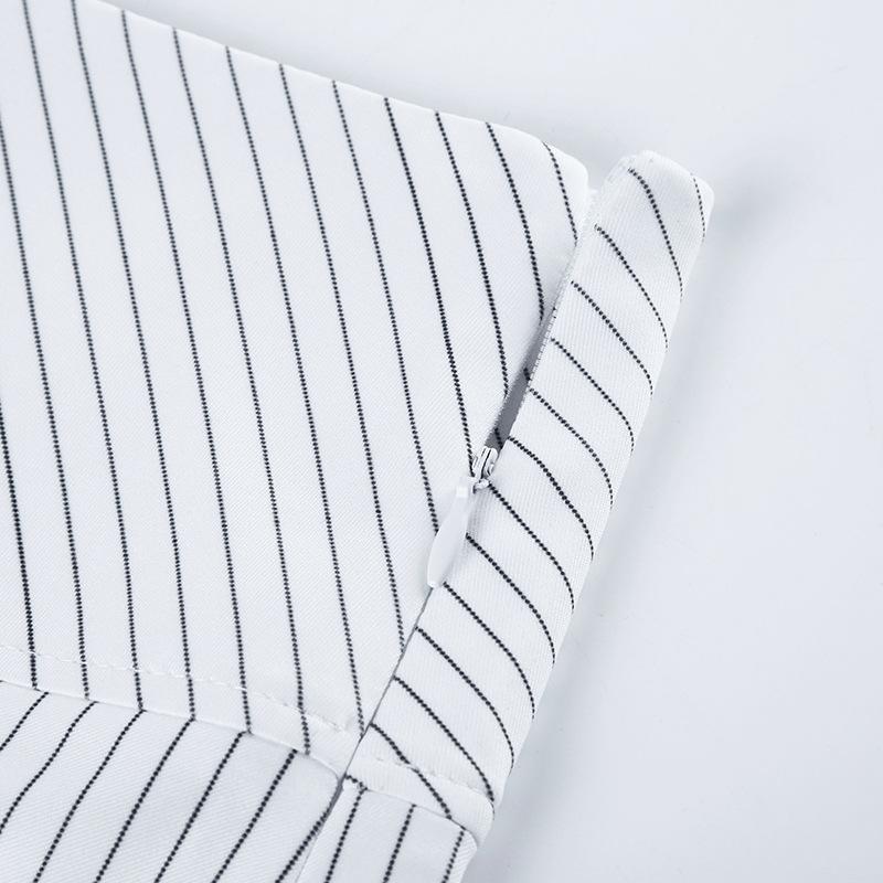 Summer Women's Temperament Commuter Style Oblique Stripes Niche Wind High-waisted A-line Version of The Sexy Package Hip Half-body Skirt