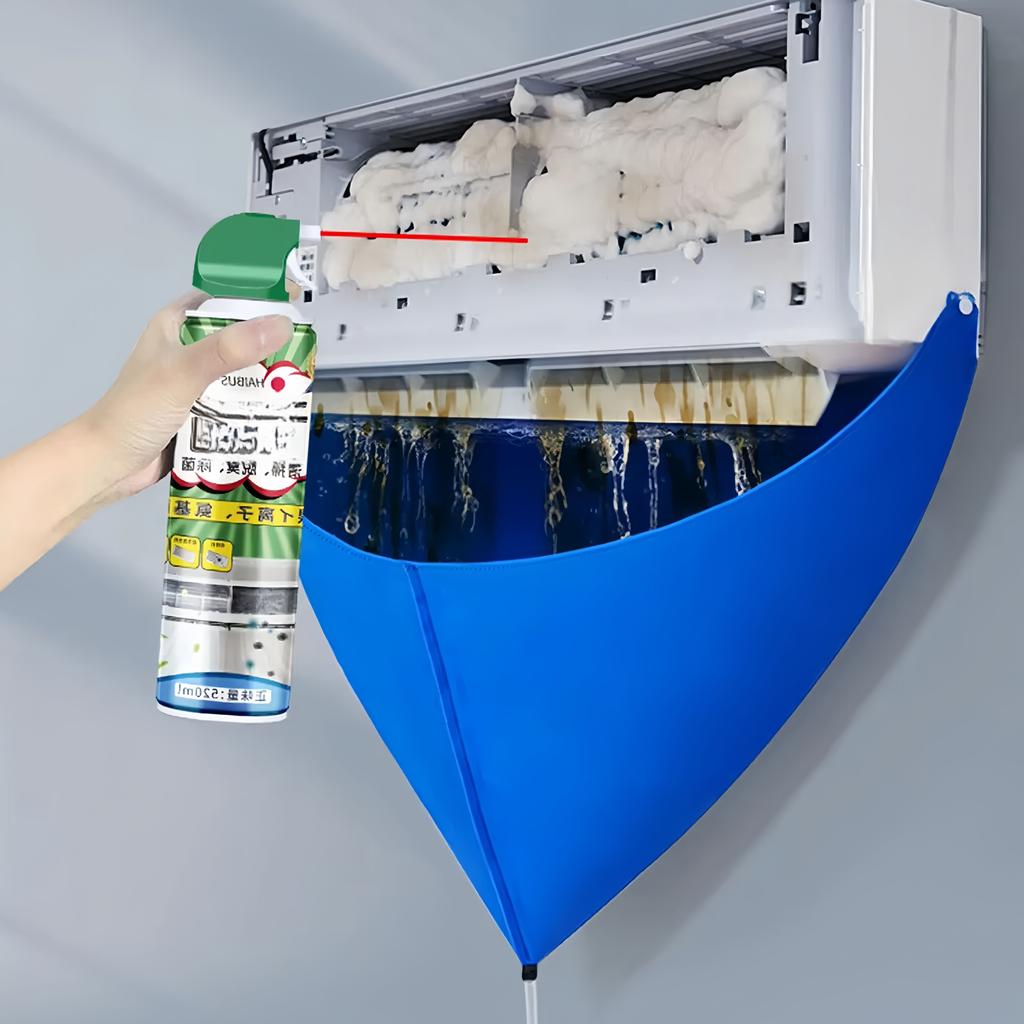 Mini-Split-Klimaanlagen-Reinigungsset Klimaanlagenabdeckung Wasserdichte Wandmontage Staubwaschen Mit Abflussrohr Wasserleitung Reiniger Schutz