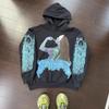 Womens Y2K Streetwear Hoodie Abstract Print Loose Fit Long Sleeve Sweatshirt Teens