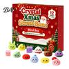 Unique Christmas Collectible Figures Advent Calendar with Squeeze Toys, Cute Silicone Dumpling Figures, Creative Holiday Game Props Stress Relief