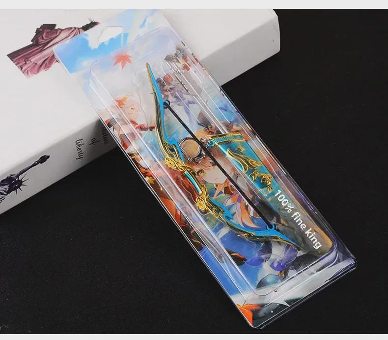 Green Hunting Bow Set: Original Peripheral Three-Piece with Ritual Bow, West Wind Bow, Quiver, and Metal Alloy Model.