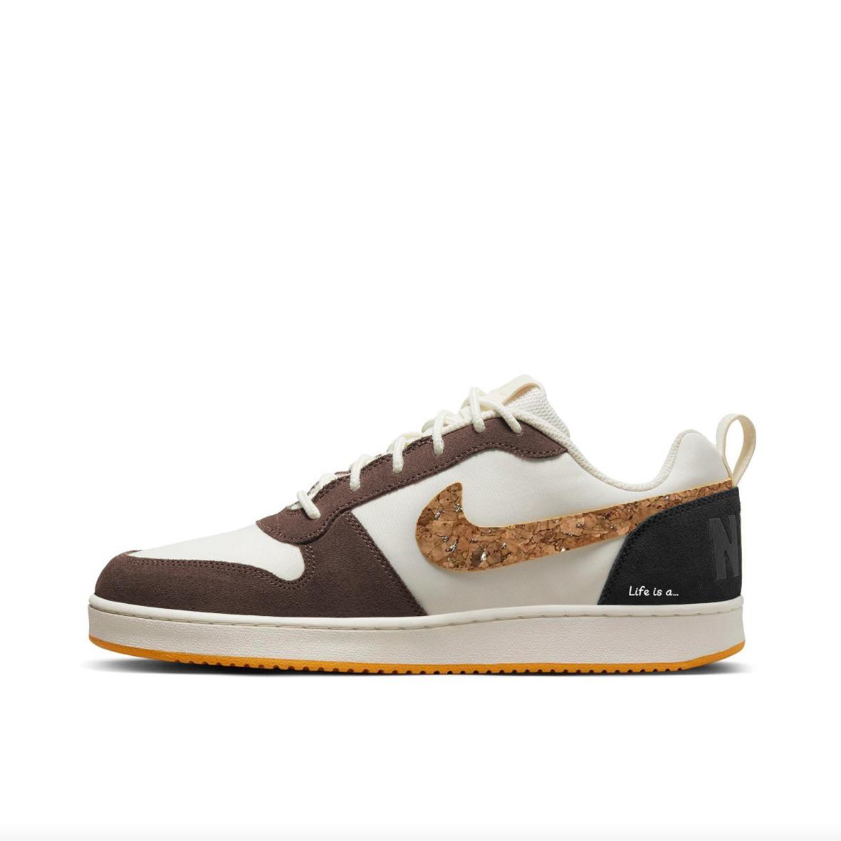 

Nike Court Borough PRM Abrasion Resistant Low top Skateboard Shoes Men s Brown Black 844881-100(Team1392-) 40.5