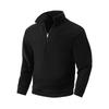 Men Half Zip Stand Collar Solid Color Long Sleeve Pullover Casual Sweatshirt Outdoor Outerwear
