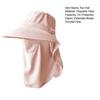 Sun Hat Detachable Face Guard Shawl 3-in-1 Oversized Sun Protection Hat with Anti-UV Fabric Breathable Ponytail Hole Outdoor