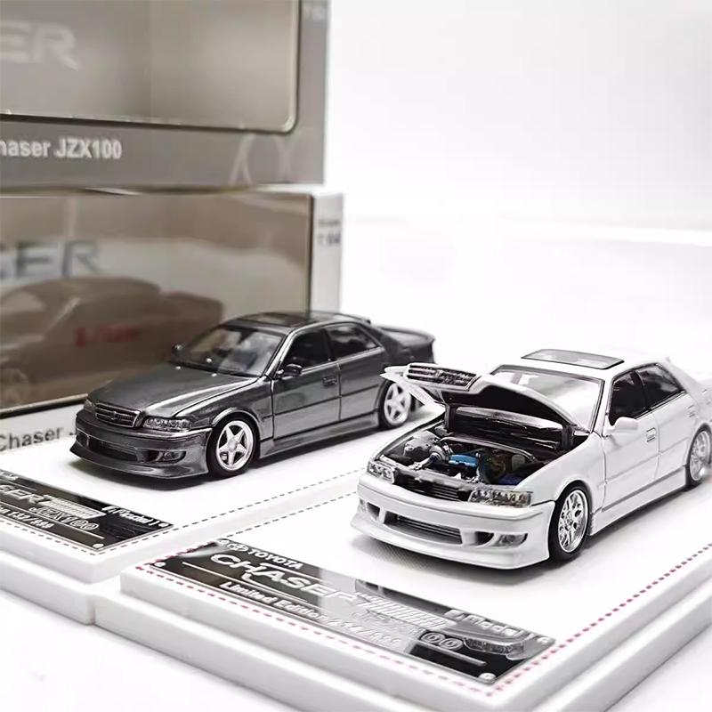 HCMF2 In Stock 1:64 Model 1 Fh Toyota Jzx100 Mk6 Chaser Simulation Alloy Miniature Die-Casting Car Models Customized Receive Toys Gift