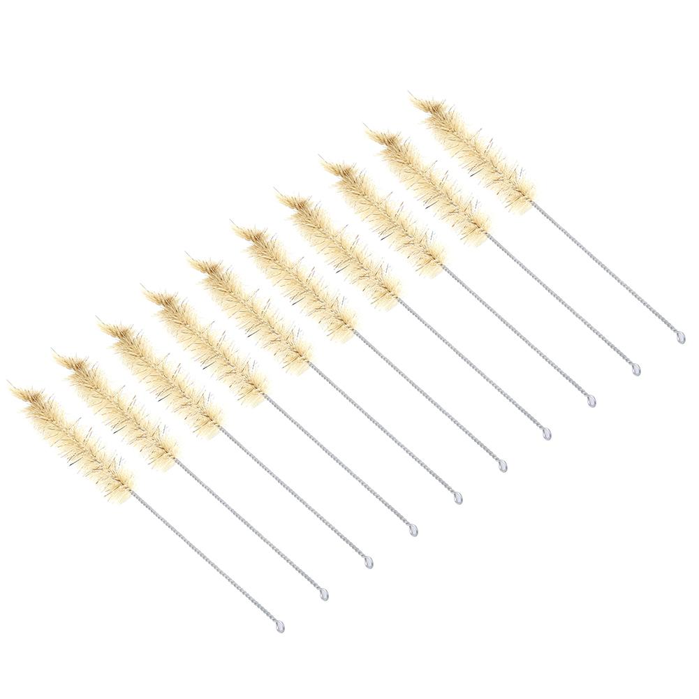 

10 шт. Стеклянные пробирки Щетки для чистки Щетинные Инструменты для чистки пробирок и бутылок Маленькие