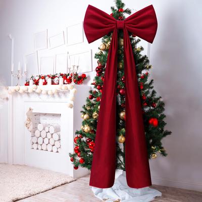 Extragroße Samt-Weihnachtsschleifen 6 Zoll Dekoration Große Schleifen Riesige Weihnachts-Schleife für Hochzeit Weihnachten Herbst Geburtstagsparty