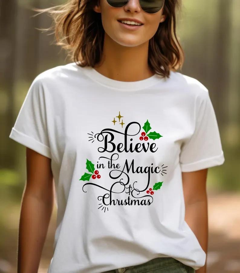 Believe Christmas Shirt Merry Christmas Christmas Funny Party Shirt Christmas XXXL