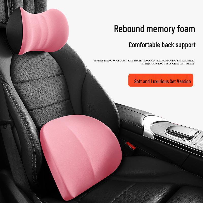 Auto Nacken- und Lendenwirbelstütze: Memory-Schaum-Kopfstützkissen-Set für alle Jahreszeiten