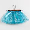 Girls' Star and Moon Mesh Tutu Skirt Set with Bow Hair Clips