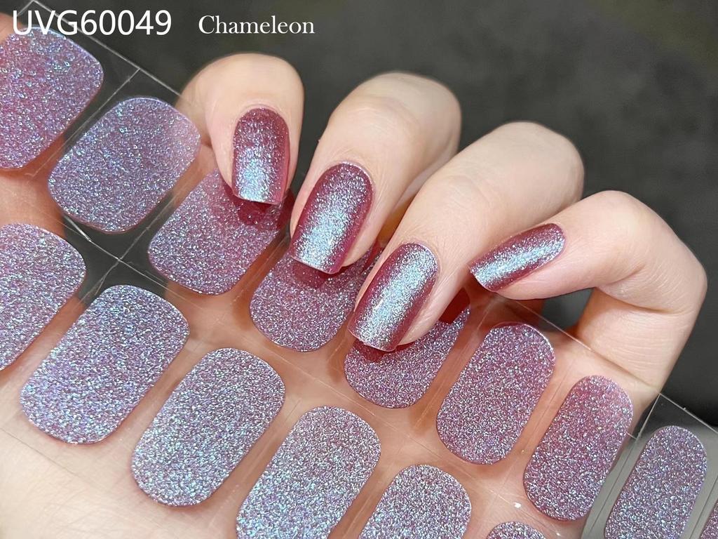 Transparent Nude UV Gel Nail Art Stickers: Semi-Cured, Semi-Baked Manicure Sheets