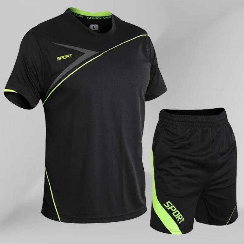 Set di tute da uomo Set da 2 pezzi da uomo Set di tute da fitness per abbigliamento casual estivo