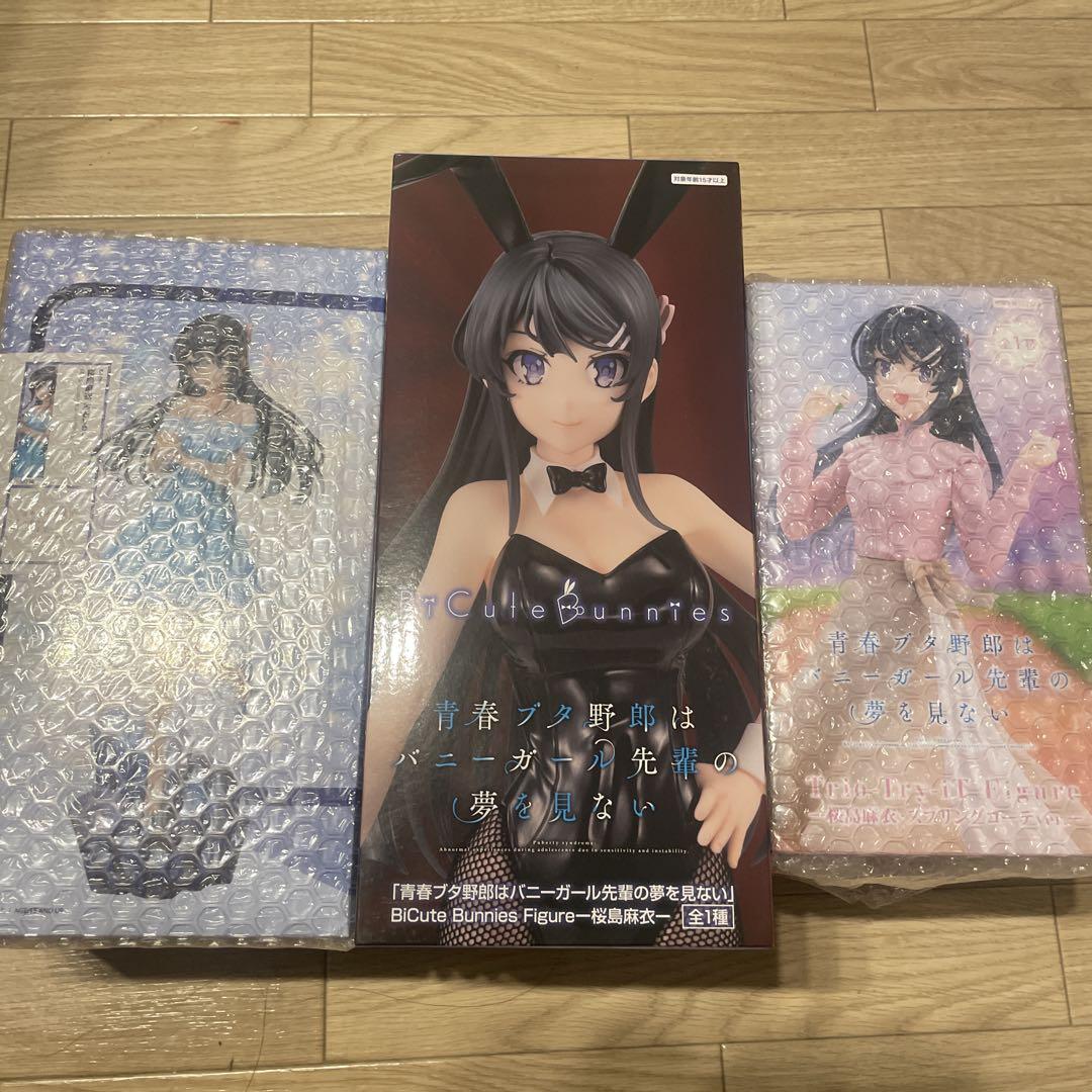 

[USED] Seishun Buta Yarou figure Mai Sakurajima 3-piece set for sale