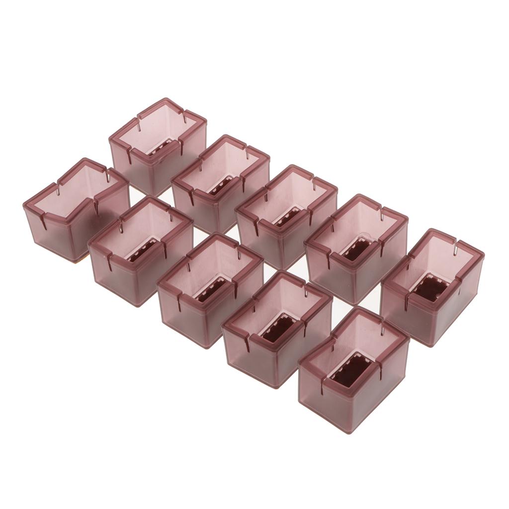 Buy 10x No Slip Chair Leg Caps Cover Rectangle Furniture Feet
