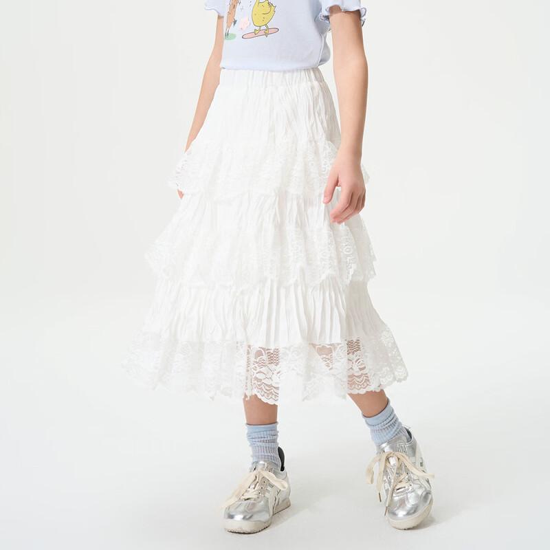 Montagut Girls  Summer Spliced Lace Tiered Skirt 165