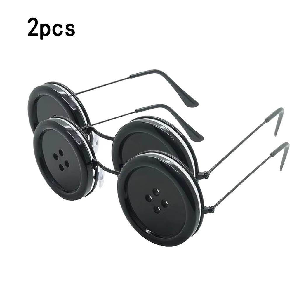 1/2/4pack Button Glasses Eyewear Novelty Funny Cute Glasses Cosplay Tool for Halloween Costume Accessory Bar Party Favor Eyewear