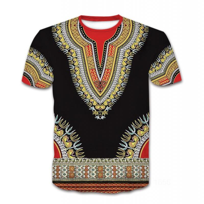 Retro Ethnic Style T-Shirts African Dashiki 3D Print Women Men O-Neck Short Sleeve T Shirt Harajuku Y2k Tees Top Female Clothing