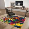 1pc Colorful Abstract Birds Chair Mat - Festival Gift for Office Chairs, Non-Slip Carpet for Home Decor, Suitable for All Seasons.P062