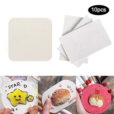 10 sztuk Puszysta tekstura Piankowa tekstura Papier do malowania 3D Okrągła deska Papier Rękodzieło Zabawka