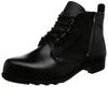 Donkel 603T Men's High-Cut Safety Shoes with Zipper, JIS T8101 Leather, Class S (V Type), Black, Size 27.5