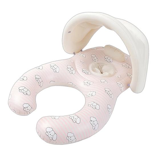 

Float Together Baby Seat with Canopy Inflatable Infant Pool Float, Soft Leg Cradles & Headrest Non-Toxic Phthalate-Free PVC розовый
