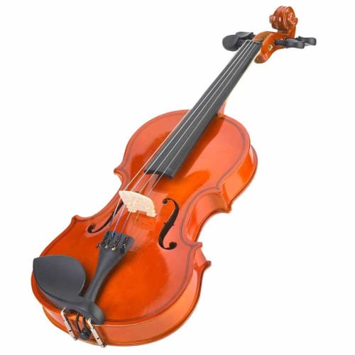 Vbestlife Violin Kit, 1/2" and 1/4" Scale, for Kids and Beginners, Mini Wooden Violin, Smooth Acoustic Stringed Instrument with Rosin, Bow, and Storag