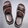 Sommersandalen für Herren Hausschuhe PU-Leder Luxusmarke Modeschuhe Herren Flats Lässig Rutschfest Strand Sandalia Zapatos Hombre