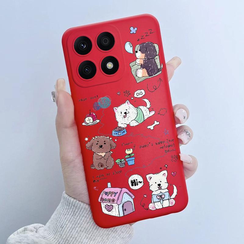 For Huawei Honor X8a Case HonorX8a Soft TPU Silicone Cover Cute Cartoon Panda Phone Case For Honor X6a HonorX6a Plus Coque Funda