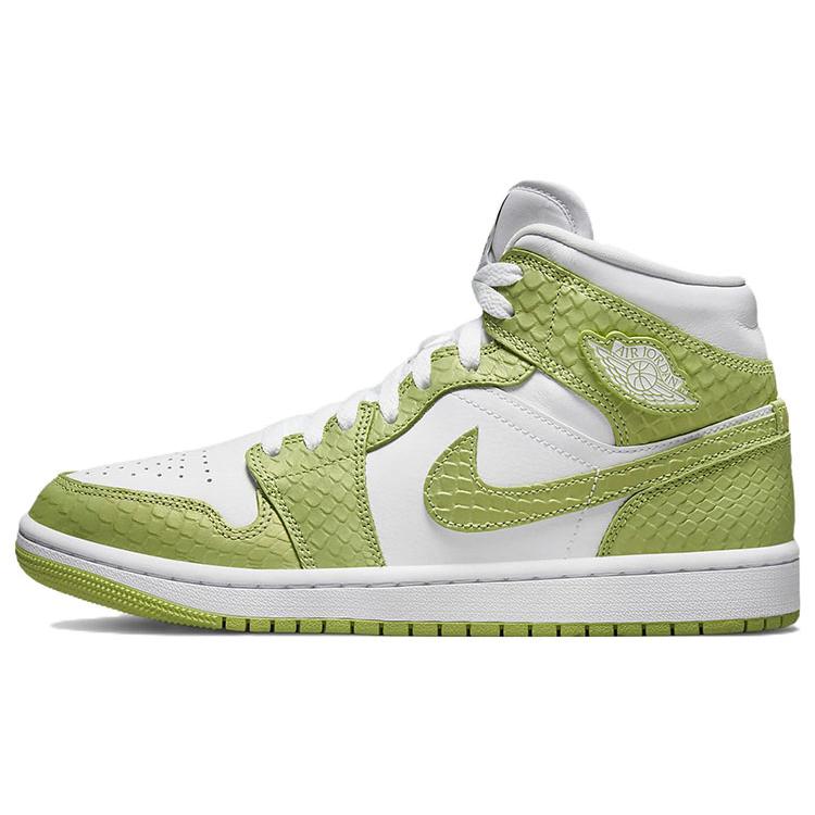 

New JORDAN 1 Mid Green Python Women s Dv2959-113 38
