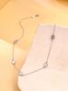 Kicky and Perky 925 Sterling Silver Oval Mother of Pearl Shell Station Chain Necklace Jewelry For Womens