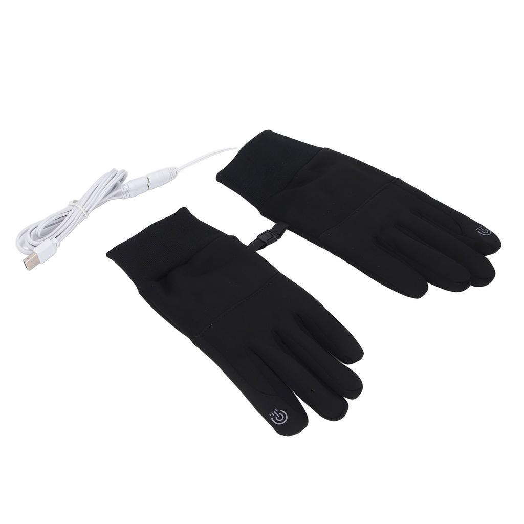 USB Heated Gloves Touchscreen Anti Slip Water Resistant Wind Proof Electric Winter Gloves for Man Woman