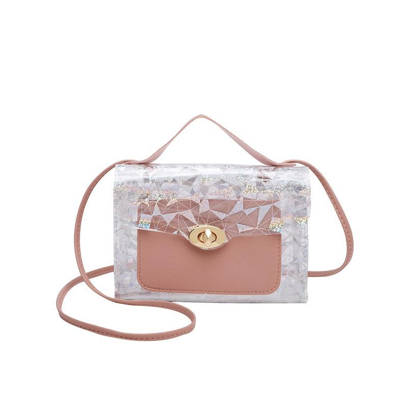 Bag women's new trendy chain transparent fashion women's bag shoulder personality versatile crossbody texture