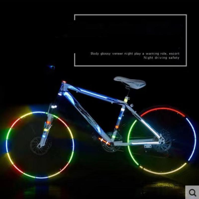 Motorcycle Rim Tape Reflective Wheel Stickers Decals 1cm*800cm Vinyl Car Warning Stickers Motorbike Styling Decor Accessories