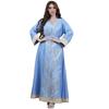 AB330 Sequin Embroidered Abaya: Elegant Middle Eastern Women's Home Leisure Wear