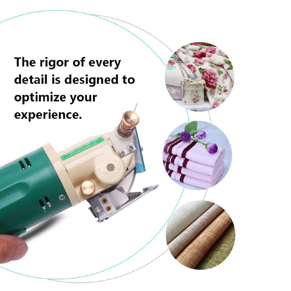 220V 5W Rotary Blade Electric Round Knife Electric Scissors Cloth Cutter Fabric Cutting Machine US Plug