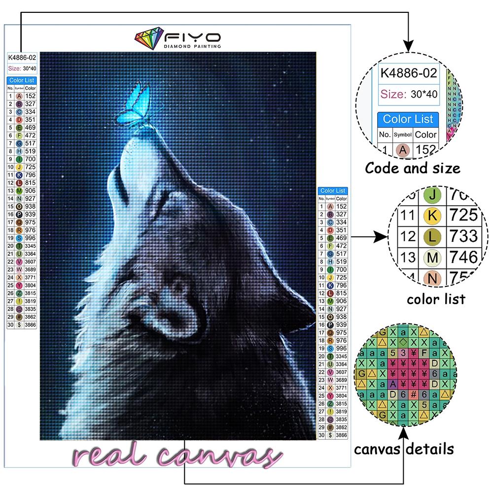 5D Diamond Painting Animal Wolf DIY Diamond Embroidery Rhinestone Home Decoration