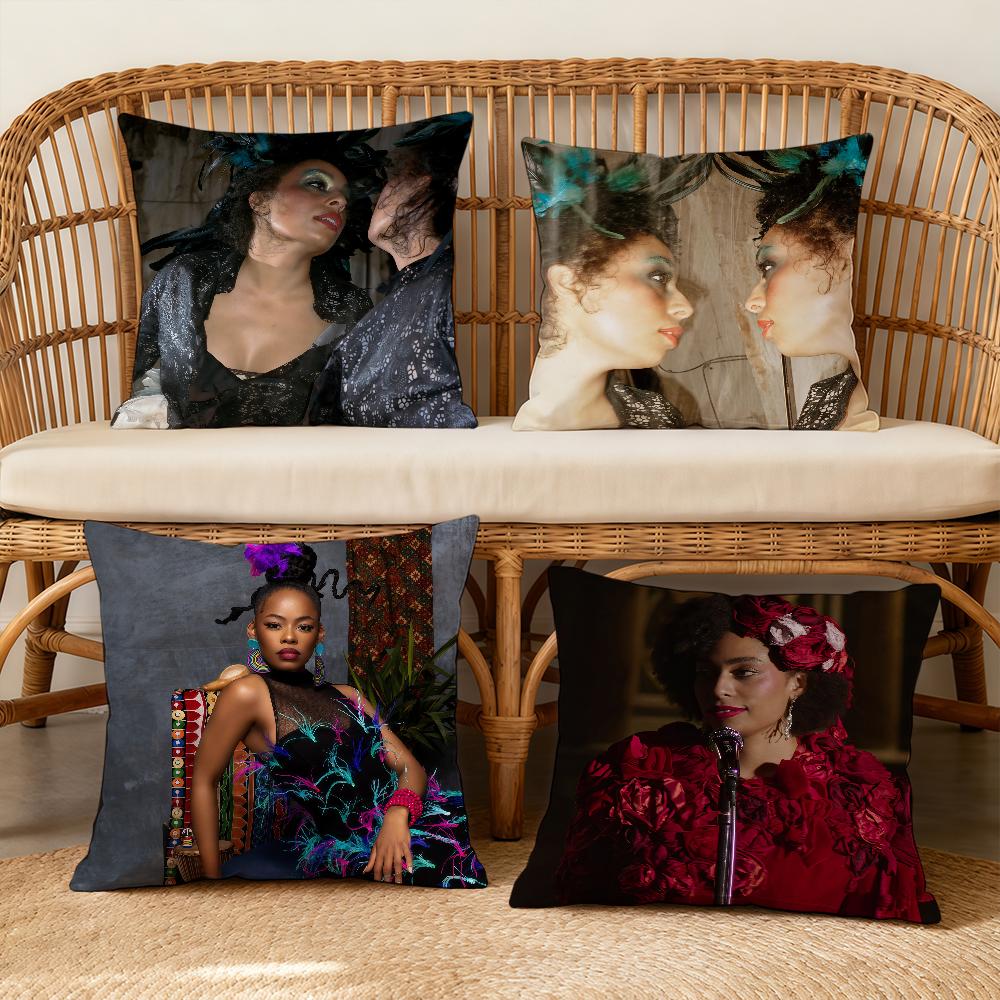 Cushion Cover Of Soft Case Sofa Woman Living Room Home Comfortable Office Celeste Faces Decor Protective Pillow