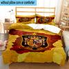 3pcs Spanish National Emblem Printed Bedding Set Duvet Cover Closure Includes 1 Duvet Cover & 2 Pillowcases Bedding Sets Home Decor Gifts
