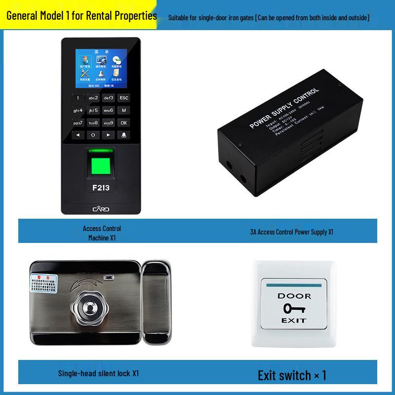 

Fingerprint & Card Access Control System CN plug (adapter included)