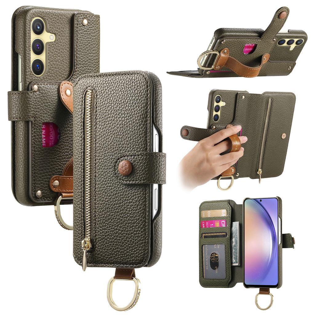 Pouzdro z umělé kůže pro Samsung Galaxy S24+ s RFID blokováním a zipem