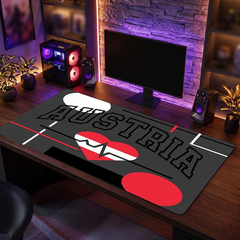 Austria Football Crest Mouse Pad, Extended Non Slip Rubber Desk Mat for Gaming Office Laptop Fan Gift