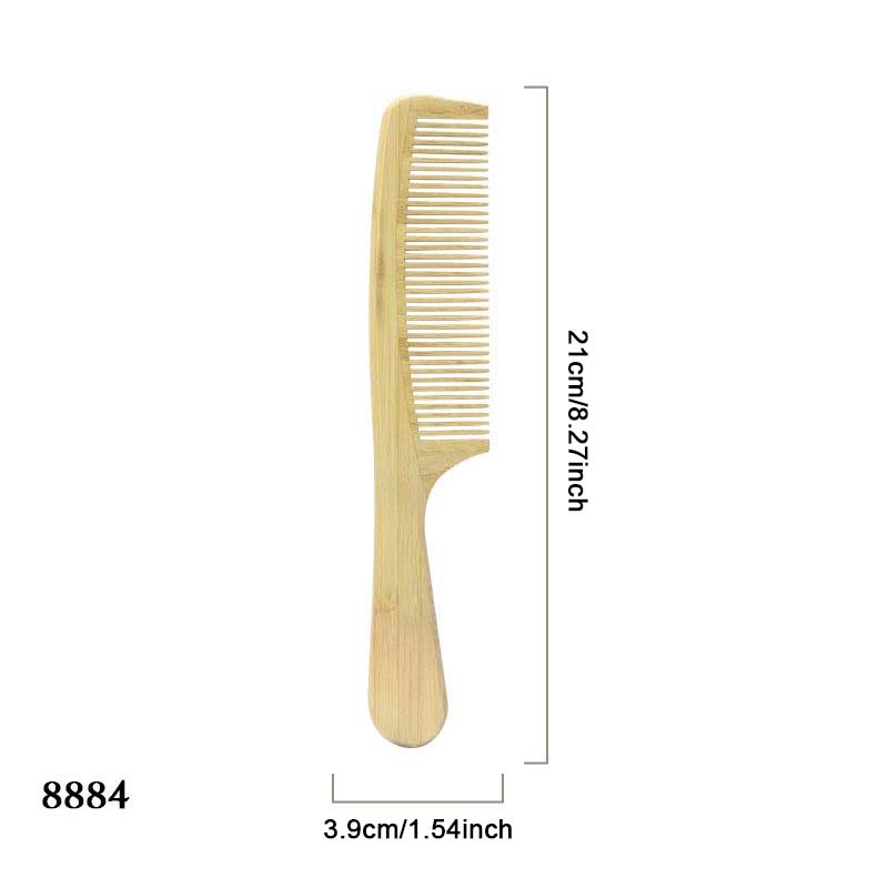 Pocket Wooden Comb Natural Nan Bamboo Super Wide Tooth Wood Combs Double Side Engraved Small Hair Combs