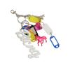 Silicone Alphabet Bag Charm Keychain Heart Pendant Letter Bag Decorative Pendant Suitable for Romance Present Exchange