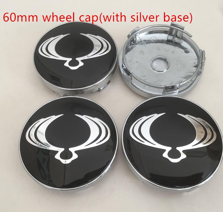 4pcs 56mm 60mm forSsangyong Car Emblem Wheel Hub Center Cap Badge Covers Sticker Styling Accessories