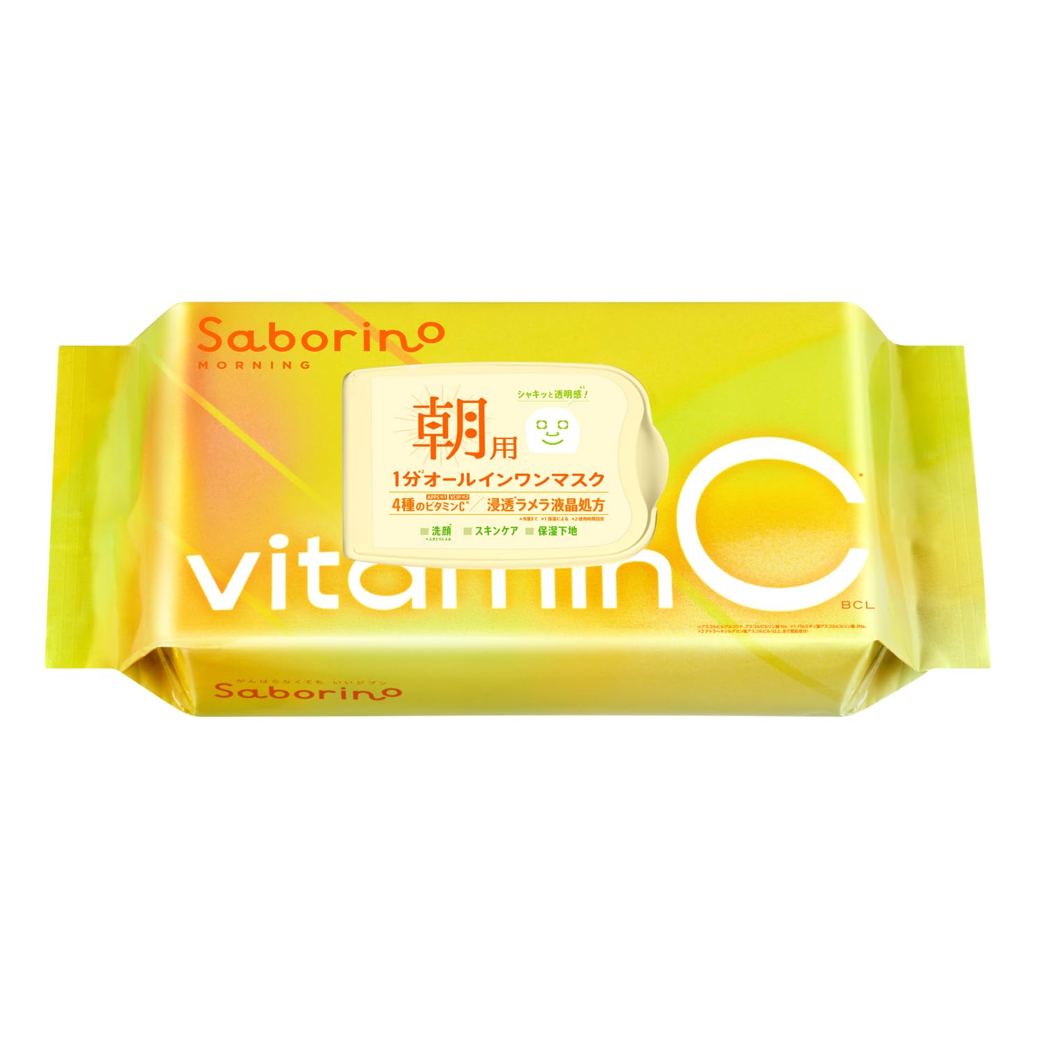 

Saborino Alarm Sheet Vitat C 30 штук в 1 тканевой маске для [Полная минута! Все в одном утре] жёлтый