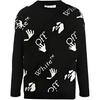 OFF WHITE Sweter z okrągłym dekoltem Drowning OMHE064F20KNI0011001