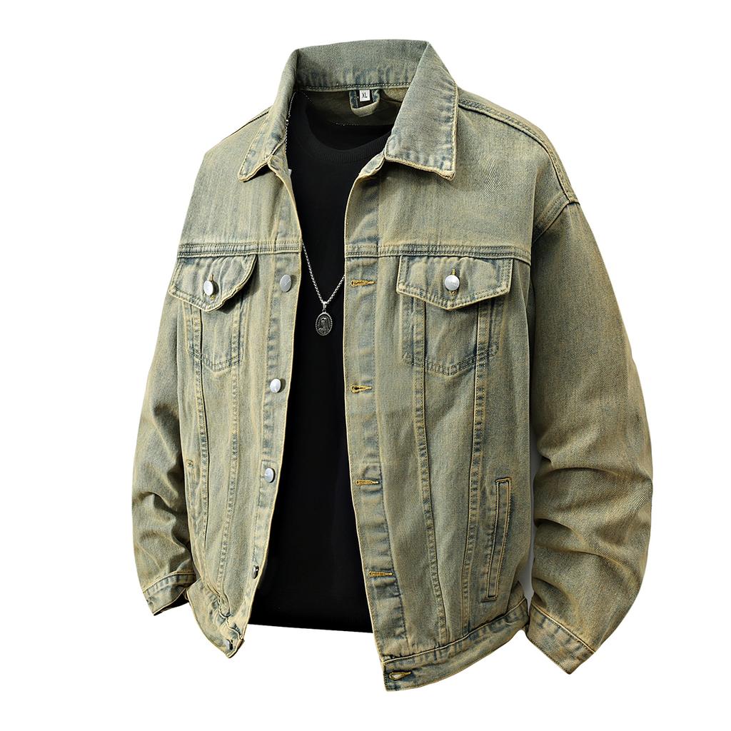 Denim Jackets Men Fashion Casual Outdoor Solid Vintage Jean Jacket High QualityBreathable Comfortable Mens Clothing