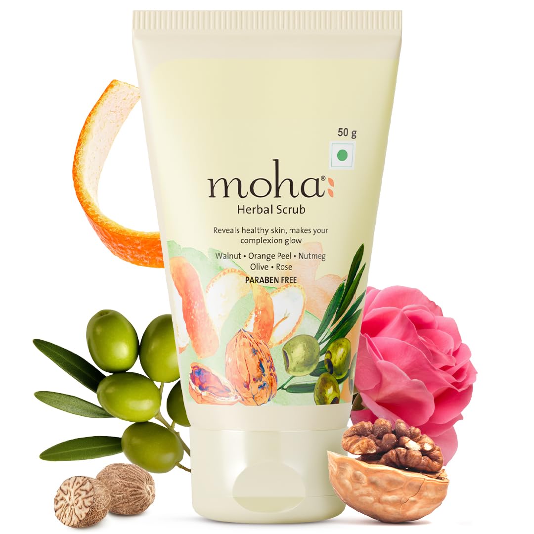 

Moha Walnut Face Scrub Gentle Exfoliating Polish For Glowing Skin Deep Cleansing Smooth Texture 50 g Pack Of 1